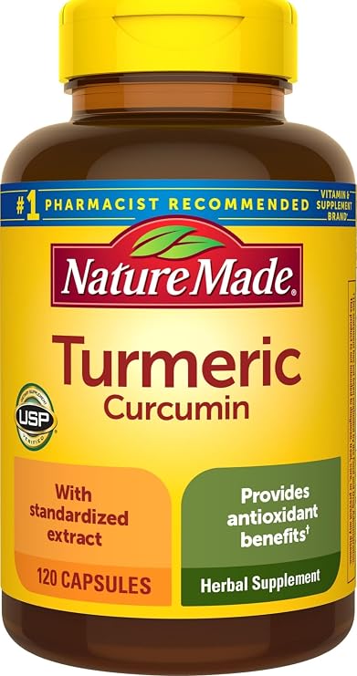 Nature Made Turmeric Curcumin 500 mg, Herbal Supplements, 120 Capsules