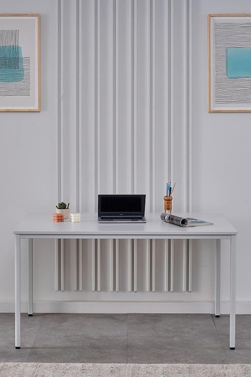 Arpelia Çalışma Masası 140x80x75 Cm (Pürüzsüz Gri)
