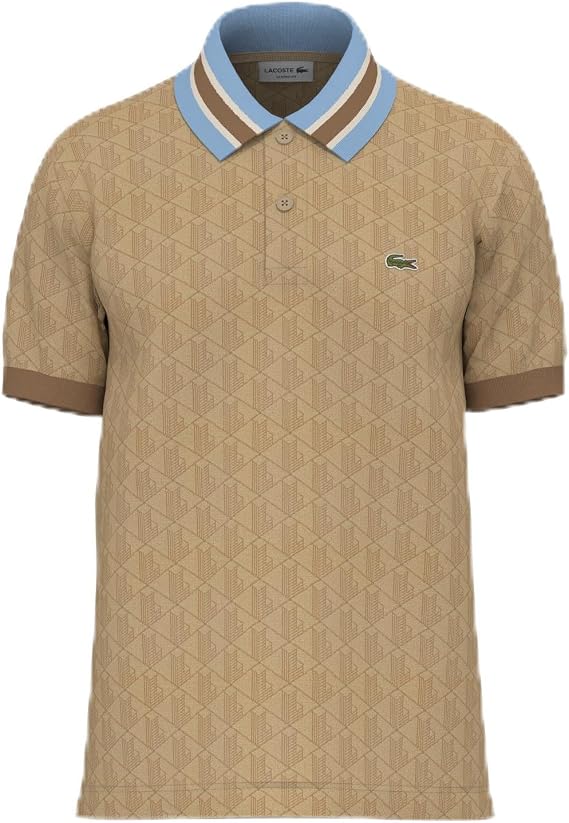Lacoste Men's Classic Fit Monogram Jacquard Polo Shirt