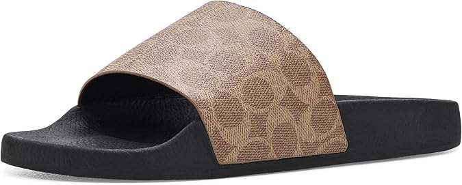 Coach Men's Pool Slide in Signature Canvas