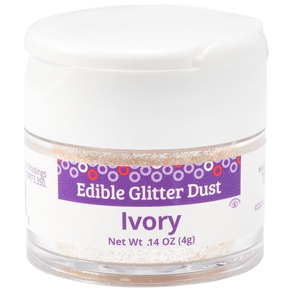 Ivory Edible Glitter Dust for Baking | Cake, Cupcake & Cookie Decorating