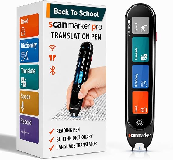 Scanmarker Pro | Reading Pen & Translation Pen | Assistive Tool for Dyslexia, Learning Difficulties & Language Learners | Translator Pen for 100+ Languages