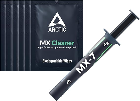 ARCTIC MX-7 (4 g, MX-Cleaner dahil) - CPU'lar, konsollar, grafik kartları, dizüstü bilgisayarlar, çok yüksek termal iletkenlik, uzun dayanıklılık, iletken olmayan, kapasitif olmayan için üstün