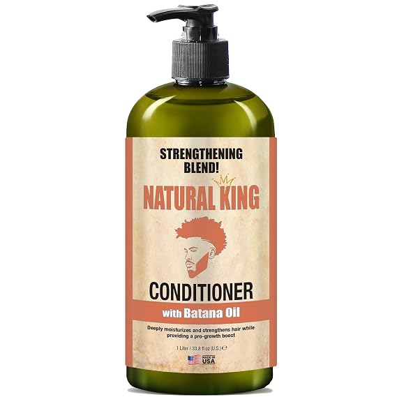 SFC Natural King Strengthening Blend Conditioner with Batana Oil 33.8 Ounces - Strengthening Hair Conditioner for Men, Batana Conditioner for Hair Growth & Thickness