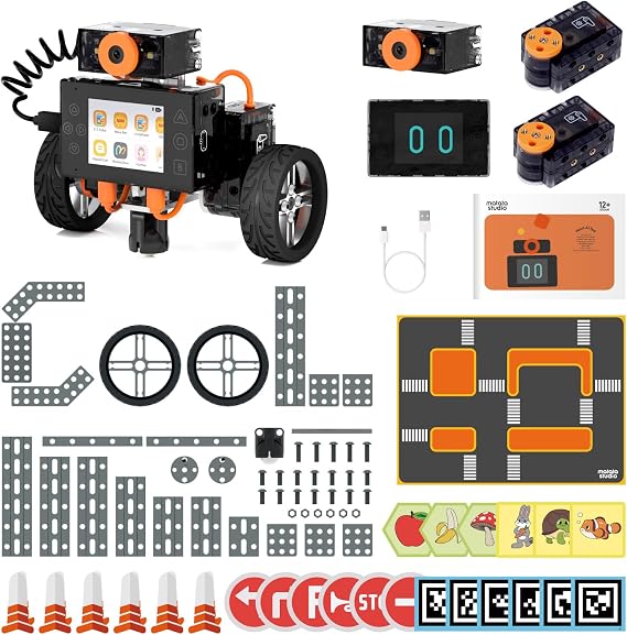 Programmable Robot for Children MatataStudio Nous AI Robot Toy Kit Supports Scratch Python AI Training STEM Learning Toy Intelligent Robot Car for Boys Girls from 12 Years