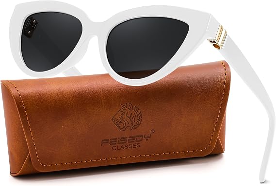 FEISEDY Cat eye Sunglasses Polarized and Retro Stylish for Women Men B0428