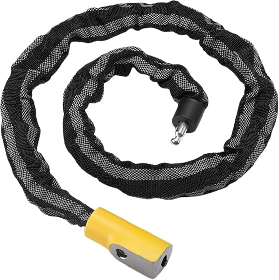 Bike Chain Lock with 2 Keys, 3 Feet Security Long 8mm Steel Chain Heavy Duty Anti-Theft Bicycle Chain Lock for Bike,Tirke, Motorcycle,Scooters, Door, Gate, Fence (Black)