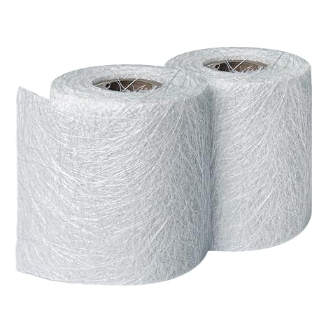 Fiberglass Chopped Strand Mat 5 Yards 4 inch 2 Roll,Strong Glass Fiber for Structural Reinforcement,1.5 oz,Fiberglass Repair kit,Easy to Use