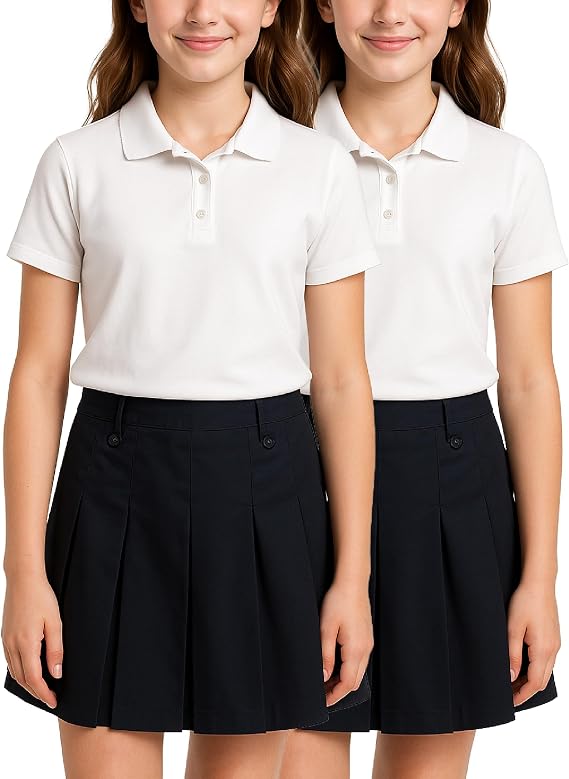 dELiA*s Girls Uniform Skort 2 Pack Twill School Uniform Scooter Skirt