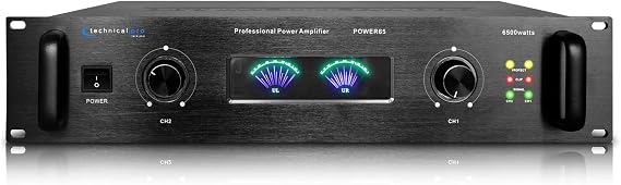 Technical Pro 6000 W Professional Portable PA System Stereo Power Amplifier