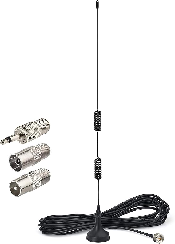 Bingfu FM Radio Antenna Magnetic Base for Pioneer Onkyo Yamaha Marantz Sherwood Indoor Digital HD FM Radio Bluetooth Home Stereo Receiver AV Audio Video Home Theater Receiver Tuner