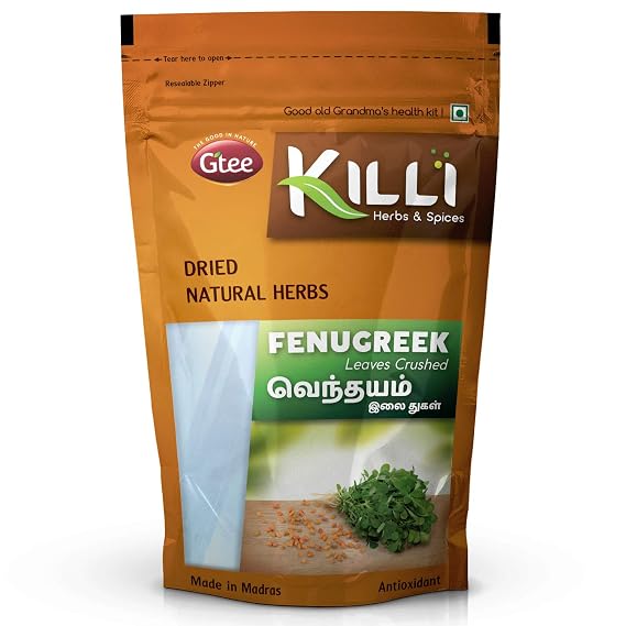 KILLI Fenugreek | Vendhayam | Methi | Uluva | Menthulu | Menthya Leaves Crushed, 100g
