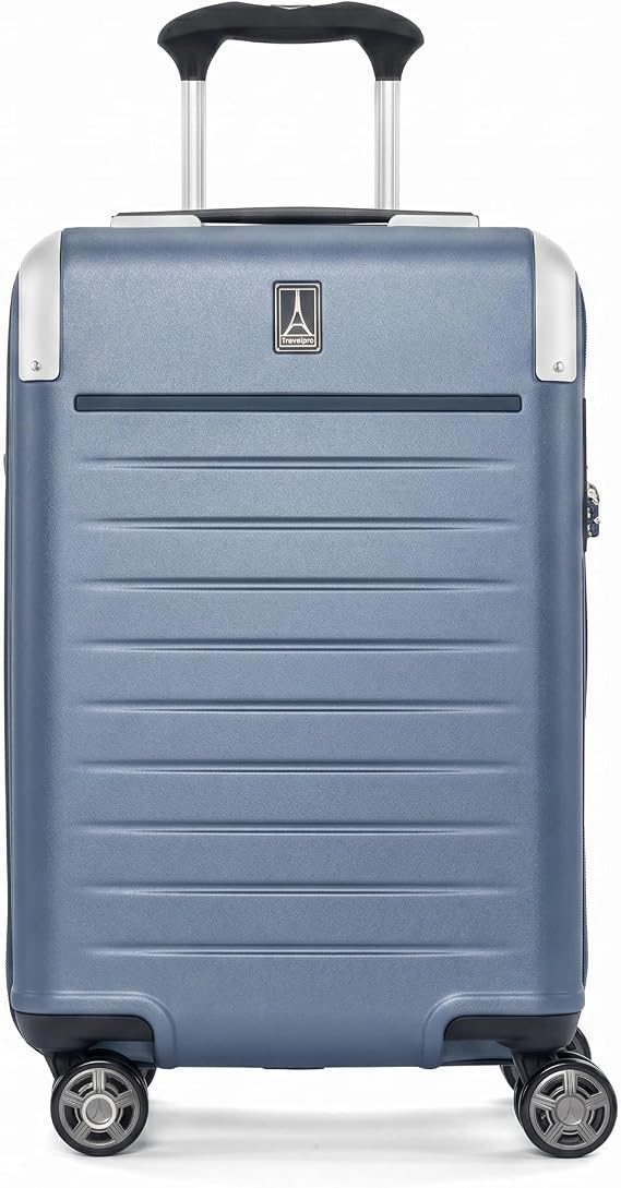 Travelpro Platinum Elite Expandable Carry On Luggage 8 Wheel TSA Lock Hard Case Polycarbonate Suitcase Dark Sky Blue Carry On Luggage 21"