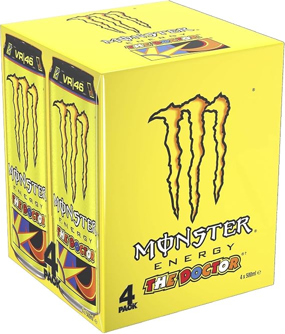 Monster Energy The Doctor VR46 Drink, Citrus Flavour, 500ml Cans (pack of 4 Cans)