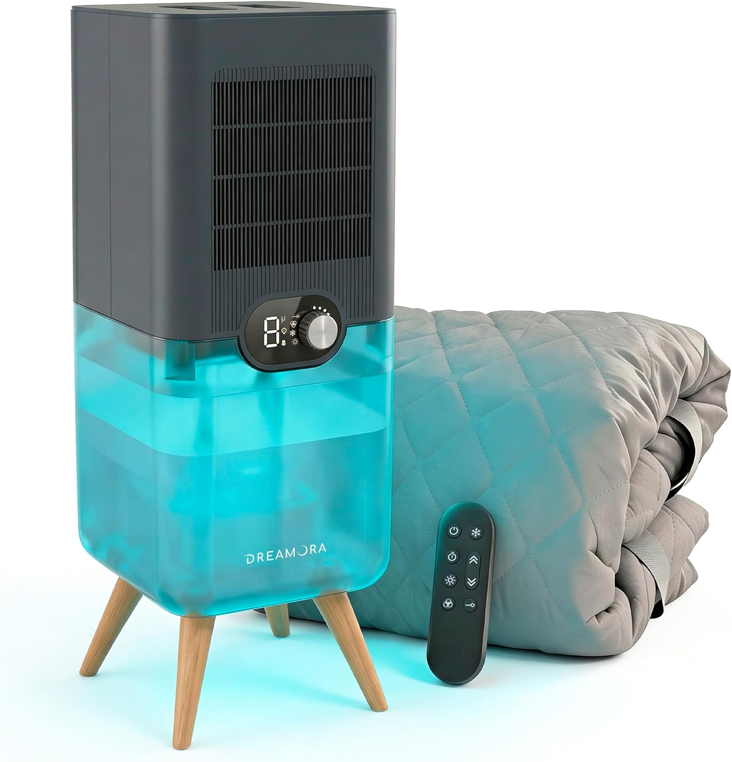 DREAMORA Luna - Water-Cooled Bed Cooling System - Quiet &amp; Compact Mattress Cooler for Deep, Restorative Sleep - Dual-Sided Pad Precise Temperature Control
