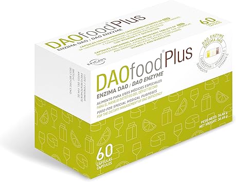 DR Healthcare - DAOfood Plus - DAO Enzyme - Quercetin and Vitamin C - Contributes to the Balance of Dietary Histamine - 60 Capsules with Gastro-Resistant DAO Mini-Tablets