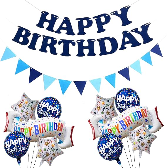 Birthday Decoration Set Colorful Happy Birthday Banner Balloon for Party Decorations and Party Supplies (Birthday K)