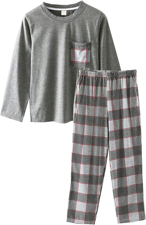 Boys Pajamas Sets Long Short Loose Cotton Sleepwear 2 Pieces PJS Big Kids 10-18