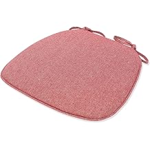 Kitchen Dining Chair Pad with Ties, Non-Slip Chair Seat Pads D-Shaped Cushion for Garden Patio Home Office Indoor Outdoor