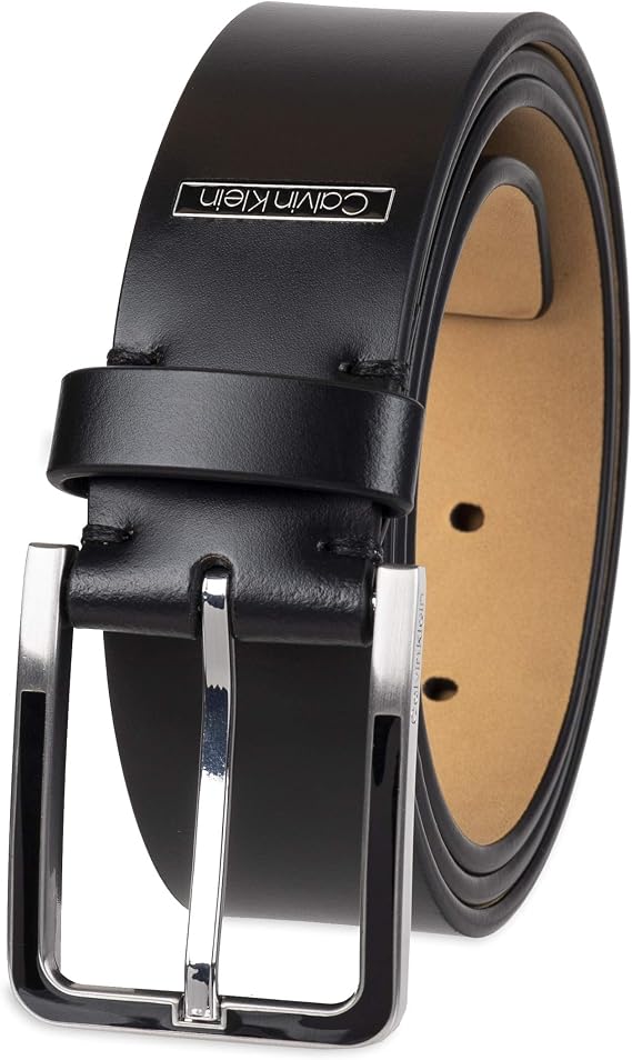 Calvin Klein Men's Dress & Casual Belt Sleek Ck Design for for Work, Jeans & Everyday Fashion