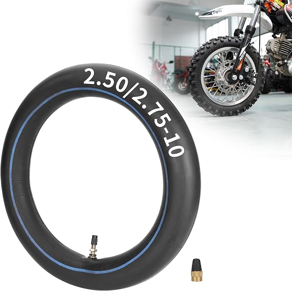 2.50-10 2.75-10 Inner Tube with Straight Valve Stem Compatible with CRF50 XR50 DRZ70 JR50 DRZ70 PW50 Razor MX650 MX500 Mini Pit Dirt Bikes