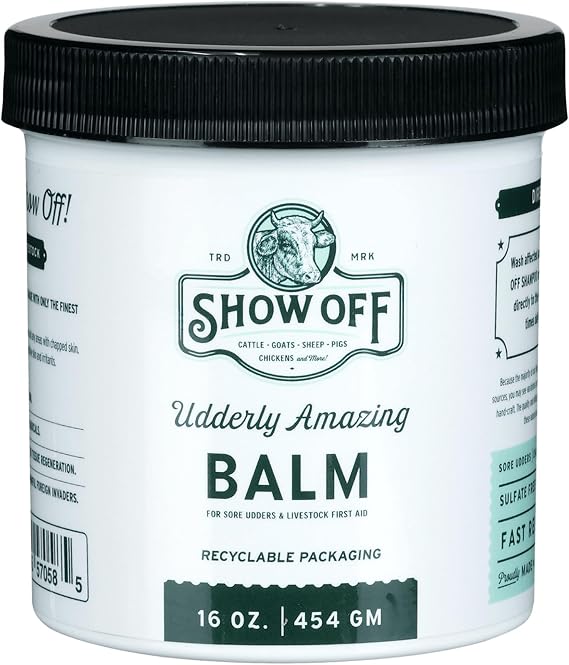 Udderly Amazing Balm for Farm Animals 16 oz | Soothing Relief for Chapped Udders, Skin Irritation, Insect Bites & Wounds | Calendula, Shea Butter & Natural Oils, Safe for Cattle, Goats, Sheep, More