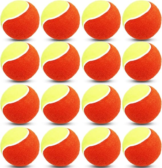 Tennis Balls Bulk Orange for Kids Dogs Practice Low Compression Stage, Tennis Balls Non Slip Rubber Good for Beginner Training Ball Tool