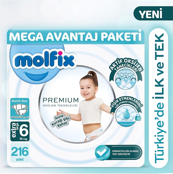 Molfix Premium Mega Advantage Package Size 6 216 Pieces