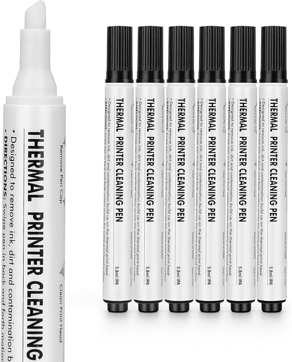 INCHOO Thermal Printer Cleaning Pen,Thermal Print Head Cleaning Pen, Universal Printer Printhead Cleaning Pen Cleaning Kit for Card Printer Thermal Printer (4PCS)