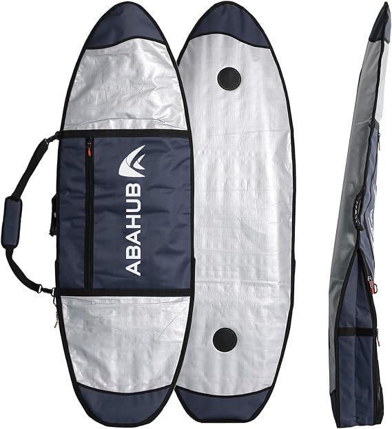 Abahub Surfboard Travel Bag, Foam Padded Day Bag Cover for 6'0-10'0