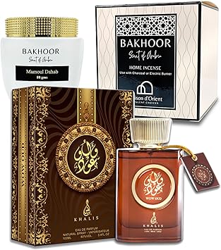 Bakhoor Muattar 50g and Wow Oud Perfume (3.4oz / 100 mL) Spray