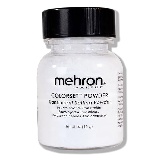 Mehron Makeup Colorset Powder, 0.5 oz Translucent Setting Powder