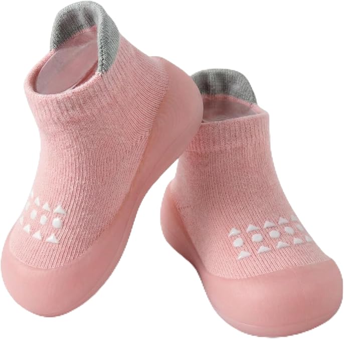 Hstyle Baby Sock Shoes Toddler Boys Walking Shoes Infant Slippers Sneakers | Non-Slip,Soft Rubber Sole,Lightweight,1st Birthday Gifts for Baby Boys Girls