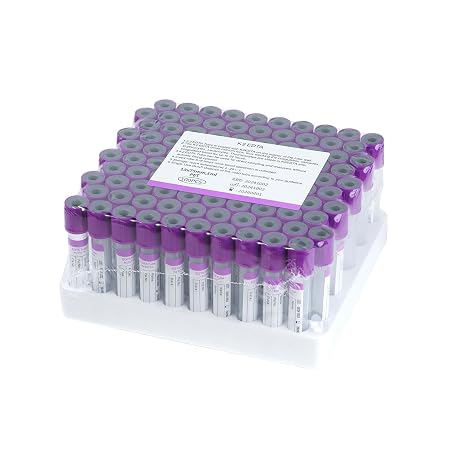 Specimen Collection Tubes 5ml Lab Vacuum EDTA K2 Tube for Pet Animals Veterinary Lab Supplies 100 Pcs Wrap Packaging