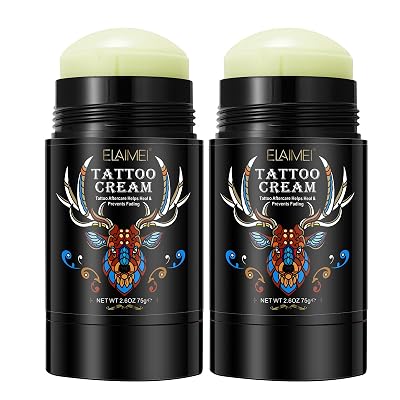 Tattoo Aftercare Butter Cream, 2 Pack Tattoo Aftercare Balm, Old & New Tattoo Moisturizer Healing Brightener for Color Enhancing, Natural Organic Tattoo Cream