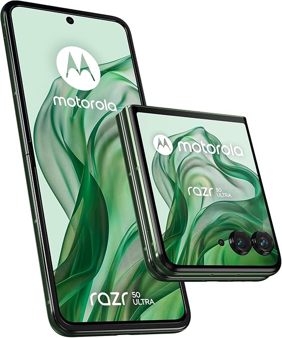 Motorola razr 50 ultra (6.9" pOLED display, Corning Gorilla Glass, IPX8, 50MP AI camera, Google Gemini, 165Hz, 45W TurboPower, Dolby Atmos, 12/512 GB, Snapdragon 8s, 4000mAh, SIM+eSIM), Spring Green