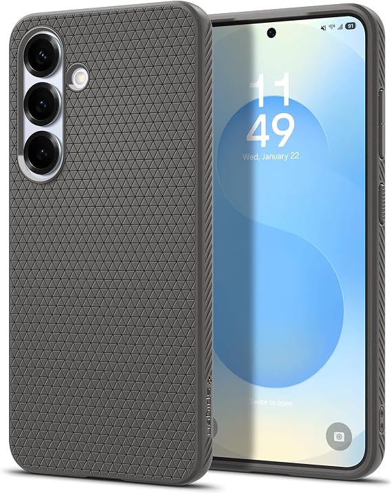 Spigen for Galaxy S25 Plus Case, Liquid Air [No Magnet Ring] [Military-Grade Protection] - Marble Gray
