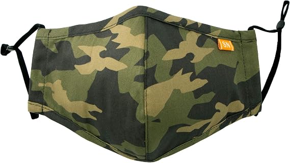 Spring Notion Reusable Washable Camouflage Cotton Cloth Face Mask for Adults and Kids