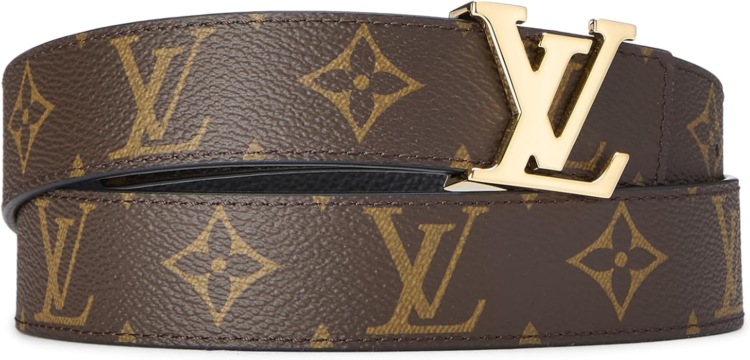Pre-loved Monogram Canvas LV Initiales Reversible Ceinture 85, Black
