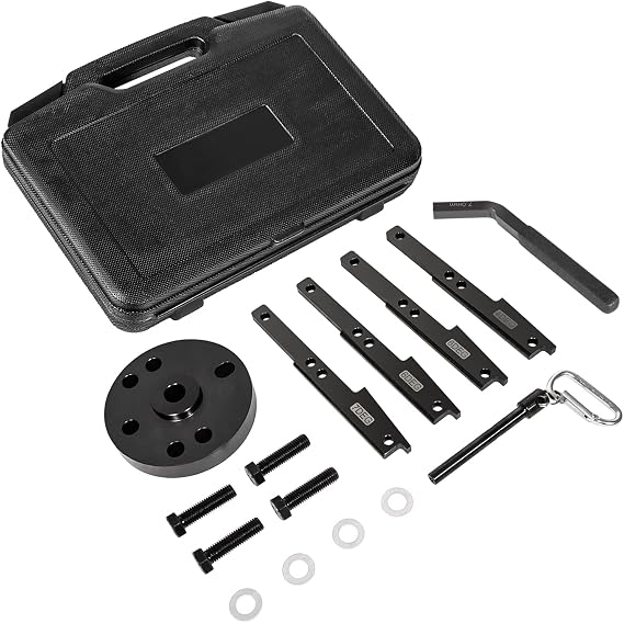 3163021 Cam Timing Tool Kit+3163530 Engine Brake Adjustment Tool 7MM for Cummins ISX QSX X15 Engine 2007-2017 with Injector Cam Puller Carrying Case Replaces 3163069 3163020 Heavy Duty Steel (15 PCS)