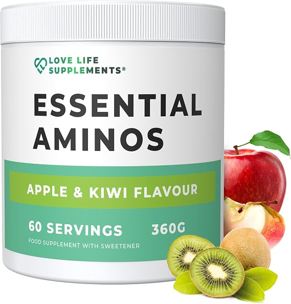 Essential Amino Acids EAA & BCAA Powder, Apple & Kiwi, 60 Servings