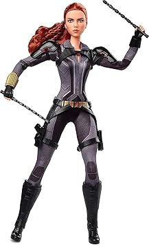 Barbie Marvel Studios Black Widow Doll, 11.5-in, Poseable with Red Hair, Wearing Armored Bodysuit and Boots, Gift for Collectors