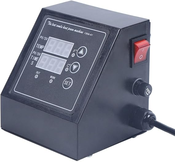 Heat Press Machine Control Box,Dual Display Control Box | 110V Heat Press Machine Digital Control Box,Temperature Controller Box for K-Type Heat Press with LED Display