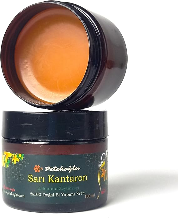 Petekoğlu (100ML) Handmade Yellow St. John's Wort Flower Oil Olive Oil Wax Care Repair Cream