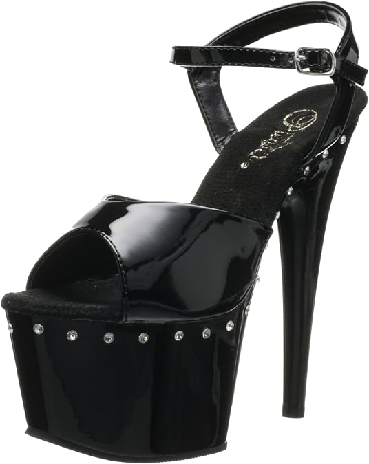Pleaser ADORE-709 Blk Pat/Blk