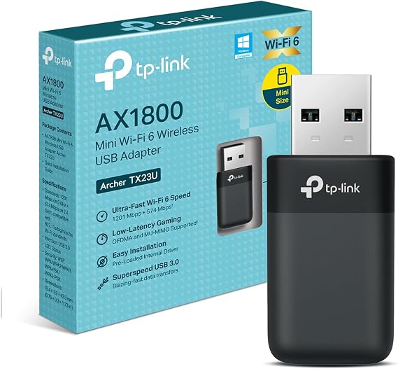 NEW TP-Link Archer TX23U AX1800 WiFi Dongle, Dual-Band USB Adapter for PC