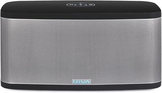 RIVA Stadium Wi-Fi Bluetooth Smart Speaker with Alexa (Black) | 10 Drivers, 200W, Multiroom Audio, Airplay 2, Chromecast, Support Spotify streaming, Optical, USB & AUX, OTA Updating