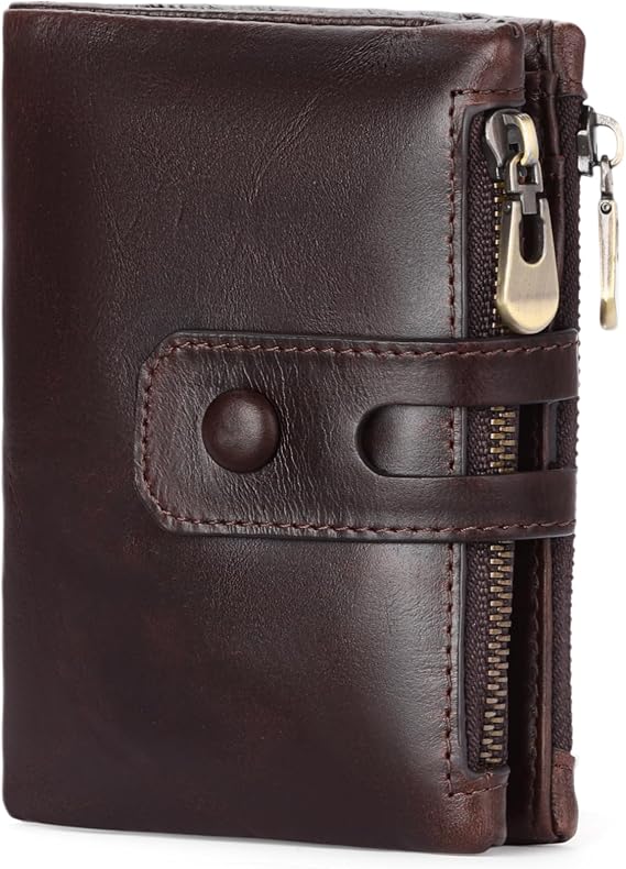 FALAN MULE Wallet for Men Large Capacity Genuine Leather Men Wallets RFID Blocking
