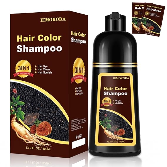 Light Brown Hair Dye Shampoo 3 in 1 for Vibrant Hair, Natural Color Shampoo