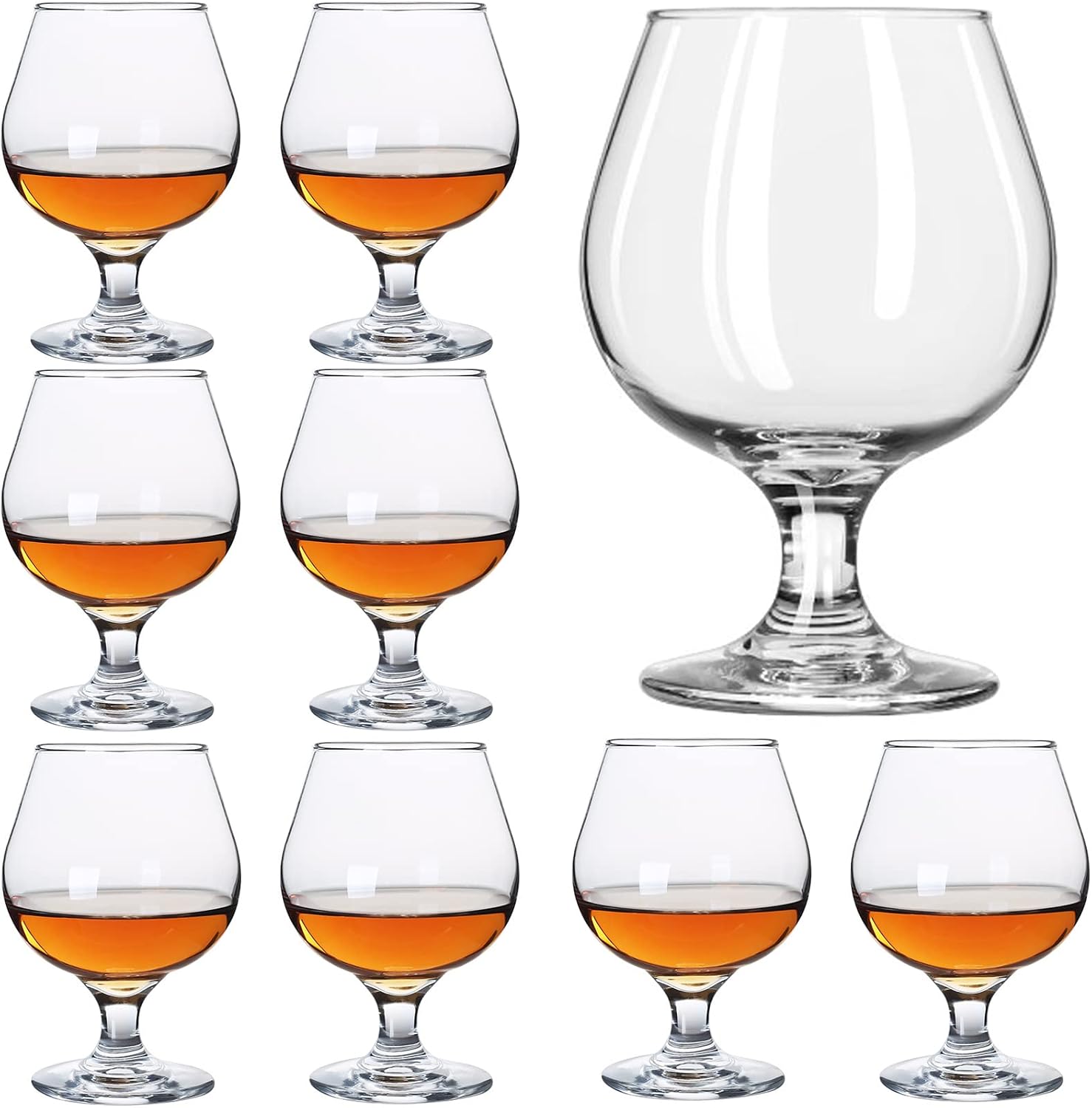 Snifters Shot Glasses 3.5oz Set of 8 Cute Brandy Cognac Glasses 100ml | 3.5 floz